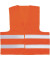 Warnweste Einheitsgröße reflektierend 100 % Polyester orange