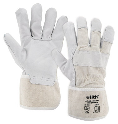 Arbeitshandschuhe, Leder, naturbraun, Größe 10 / XL