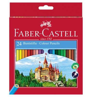 Buntstifte-Set Castle, 120124, farbig sortiert, sechskant, Packung