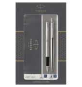 Schreibgeräteset Jotter 1 x Füllfederhalter M, 1 x Kugelschreiber M blau