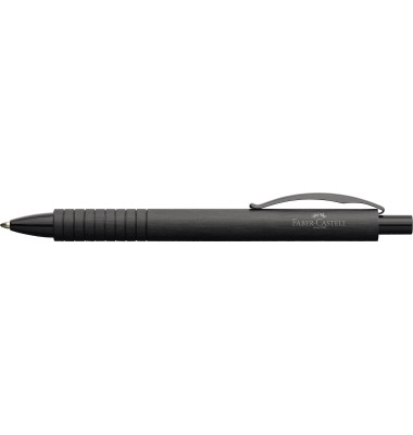 Kugelschreiber Essentio Aluminium 0,6mm schwarz dokumentenecht Farbe des Schaftes: schwarz