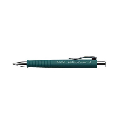 Kugelschreiber POLY BALL 0,6mm XB blau dokumentenecht Farbe des Schaftes: emerald green