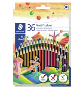 Buntstifte-Set Noris colour 185, 185 CD36, 36-farbig sortiert, sechskant, Packung