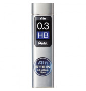 Druckbleistiftminen AinStein, C273-HBO, 15x schwarz, 0,3mm, HB