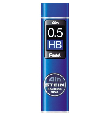 Druckbleistiftminen AinStein, C275-HBO, 40x schwarz, 0,5mm, HB