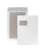 Papprückwandtasche DIN C4 mit Fenster 120g/m² mit Haftklebung Papier weiß