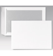 Papprückwandtasche DIN B4 ohne Fenster 120g/m² mit Haftklebung Kraftpapier weiß