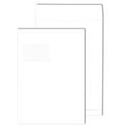 Faltentasche DIN C4 229 x 324 mm (B x H) ohne Fenster 120g/m² mit Haftklebung Kraftpapier weiß