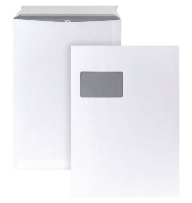 Versandtaschen 05470622, C4, mit Fenster, haftklebend, 120g, weiß