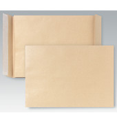 Faltentasche DIN C4 229 x 324 mm (B x H) ohne Fenster 120g/m² mit Haftklebung Papier braun