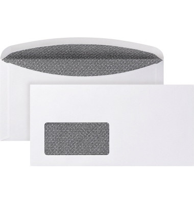 Briefumschlag 3000 DIN C6/5 mit Fenster 80g/m² mit gummierter Klappe Papier weiß