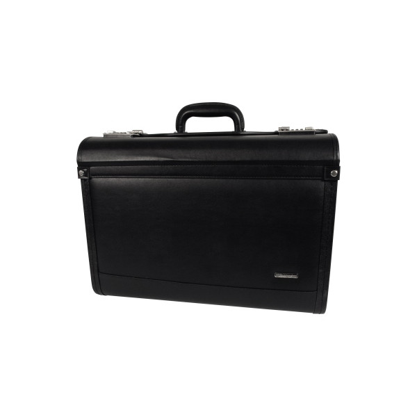 4003630011176 - Pilotenkoffer ROSTOCK 46 x 35 x 205 cm (B x H x T) Zahlenkombinationsschloss Lederimitat schwarz 4003630011176 Soennecken