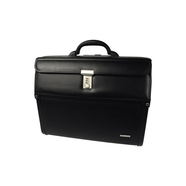 4003630004772 - Pilotenkoffer DRESDEN 46 x 38 x 22 cm (B x H x T) Zahlenkombinationsschloss Lederimitat schwarz 4003630004772 Soennecken
