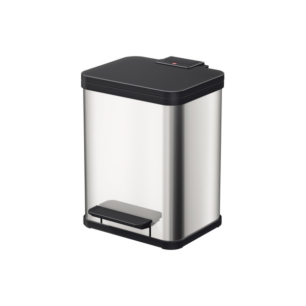 4007126016119 - Tretabfalleimer Öko duo Plus M 32 x 43 x 34 cm (B x H x T) 2 x 9l Edelstahl edelstahl 4007126016119 Hailo