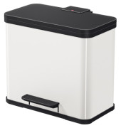 Tretabfalleimer Öko trio Plus L 47 x 43 x 34 cm (B x H x T) 3 x 9l Stahlblech weiß