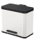 Tretabfalleimer Öko trio Plus L 47 x 43 x 34 cm (B x H x T) 3 x 9l Stahlblech weiß
