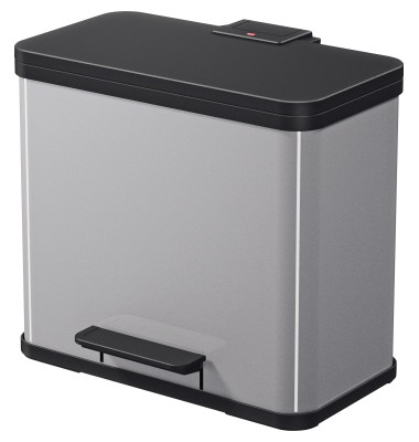 Tretabfalleimer Öko trio Plus L 47 x 43 x 34 cm (B x H x T) 3 x 9l Stahlblech silber