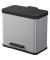 Tretabfalleimer Öko trio Plus L 47 x 43 x 34 cm (B x H x T) 3 x 9l Stahlblech silber