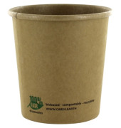 Suppenbecher Einweg 9,8 x 10 cm (Ø x H) 470ml Frischfaserkarton, beschichtet braun