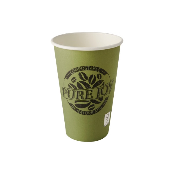 4002911548578 - Trinkbecher Pure Joy Einweg 300ml Pappe beschichtet grün 4002911548578 87868 50 Stück