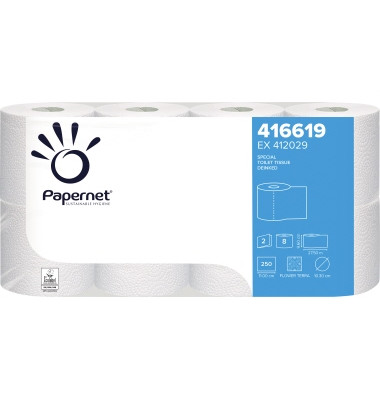 Toilettenpapier Special, ohne, 416619, 2-lagig, wei&szlig;, 250 Blatt / Rolle,