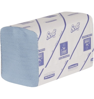Papierhandtuch 6682 Interfold 1lg. blau 15x240Bl./Pack.