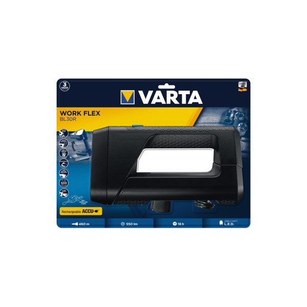4008496978014 - Taschenlampe Work Flex® BL30R 460m 550lm LED 16 h Akku Li-Ion Polycarbonat ABS Kunststoff Polyoxymethylen 4008496978014 VARTA