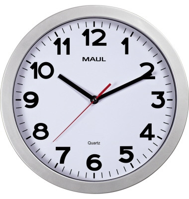  Wanduhr MAULstep 9053195, silber, 30cm, rund, analog