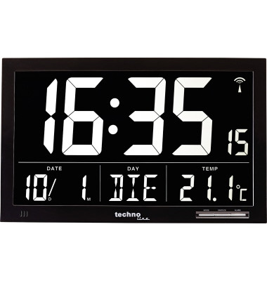 Wetterstation WS 8007 368 x 228 x 29 mm (B x H x T) LCD mit Temperaturanzeige mit Datumsanzeige mit Funkuhr 1 Weckzeit AA/Mignon