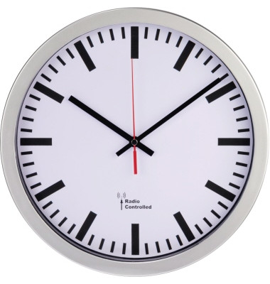 Funkuhr Bahnhof 30cm Innenbereich Kunststoff