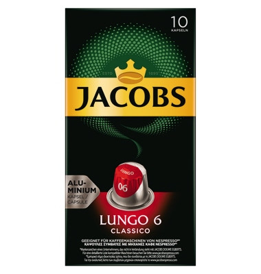 Kaffeekapsel Lungo 6 Nespresso® Maschine Classico 10 x 5,2 g/Pack. Kaffeekapsel Lungo 6 Nespresso® Maschine Classico 10 x 5,2 g/Pack.