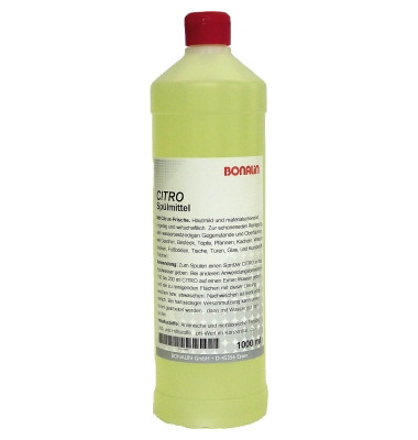 Geschirrsp&uuml;lmittel 080880010 Cirto, 1 Liter, Flasche, Zitrone