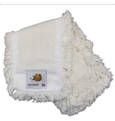 Wischmopp Tuftbär GVS Klapphalter 16 x 54 cm (B x L) 50 % Baumwolle, 50 % Polyester weiß