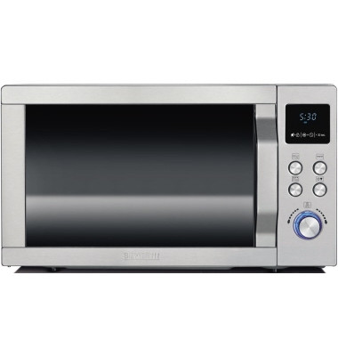 Mikrowelle MW 7751 45,2 x 26,2 x 38 cm (B x H x T) 9,9l 800W Grillrost Edelstahl, gebürstet