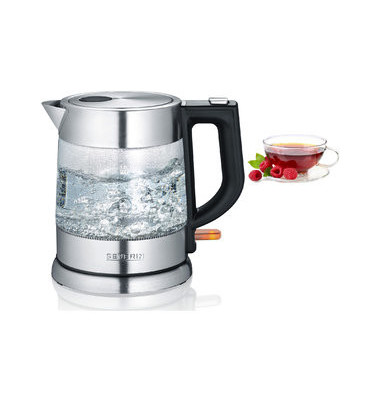 Wasserkocher 3468-000, silber/schwarz, 2200 Watt, 1,0 Liter