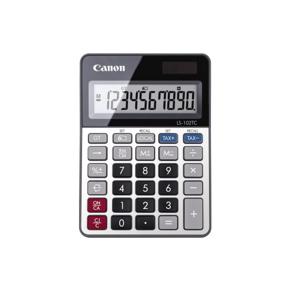 4549292104622 - Tischrechner LS-102TC 106 x 24 x 149 mm (B x H x T) Solar-Energie Batterie grau metall 4549292104622 Canon