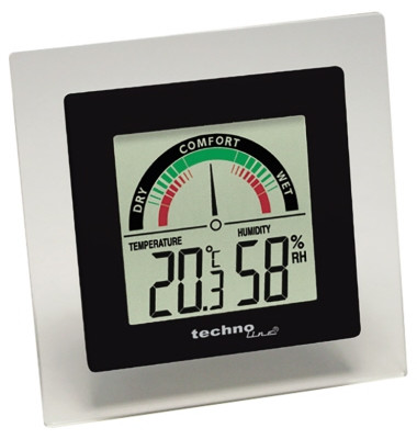 Thermometer WS 9415 8,8 x 8,8 x 1,4 cm (B x H x T) digital Batterie AAA/Micro Wandbefestigung möglich