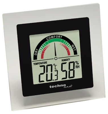 Thermometer WS 9415 8,8 x 8,8 x 1,4 cm (B x H x T) digital Batterie AAA/Micro Wandbefestigung m&ouml;glich