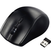 PC-Maus Riano 00182645, 6 Tasten, kabellos, USB-Funk, Linkshänder, optisch, schwarz