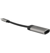 Monitorkabel 49143, 10cm, USB-C auf HDMI, schwarz/grau
