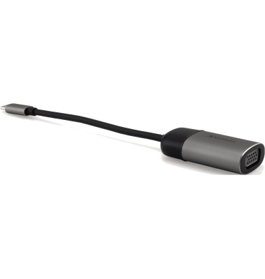 Adapter USB-C-Stecker/VGA-Buchse schwarz/grau