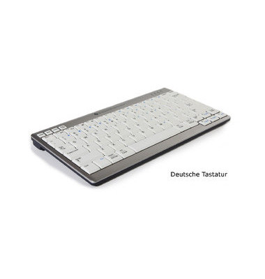PC-Tastatur UltraBoard 950 BNEU950WDE, kabellos (Bluetooth), klein, Sondertasten, weiß, grau