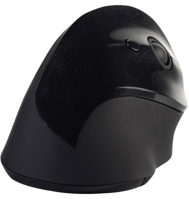 Vertikalmaus PRF BNEPRF10, 5 Tasten, kabellos, USB-Funk, Rechtshänder, ergonomisch, optisch, schwarz