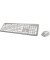 Tastatur-Maus-Set KMW-700 00182676, kabellos (USB-Funk), leise, Sondertasten, silber, weiß