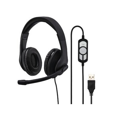Headset HS-USB300 USB-A-Stecker schwarz
