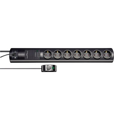 Steckdosenleiste Primera-Tec Comfort Switch Plus 7 Steckdosen 2m schwarz