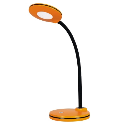 LED-Schreibtischlampe Splash, orange, mit Standfu&szlig;, dimmbar