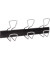 Wandgarderobe PMPRO3M, Metall, Kunststoff, mit 6 Haken, schwarz, 1 Stück