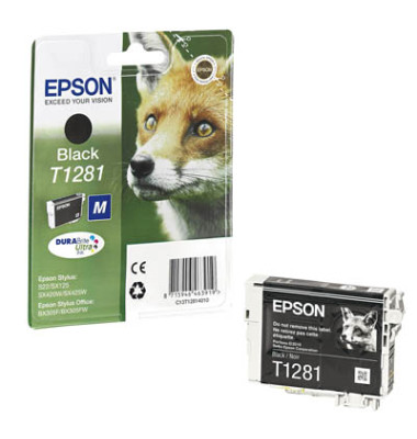 Epson Tinte T1281 Original Schwarz C13T12814012 Epson Tinte T1281 Original Schwarz C13T12814012