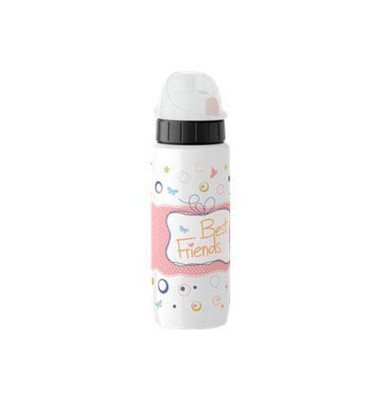 Isolier-Trinkflasche Drink2Go LIGHT STEEL Best Friends weiß 0,6 l